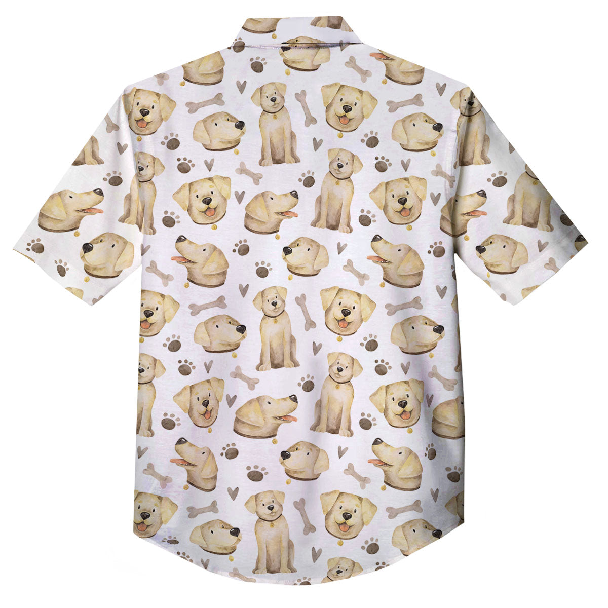 Labrador Retriever Happy Print Pattern Button Up Shirt-grizzshop