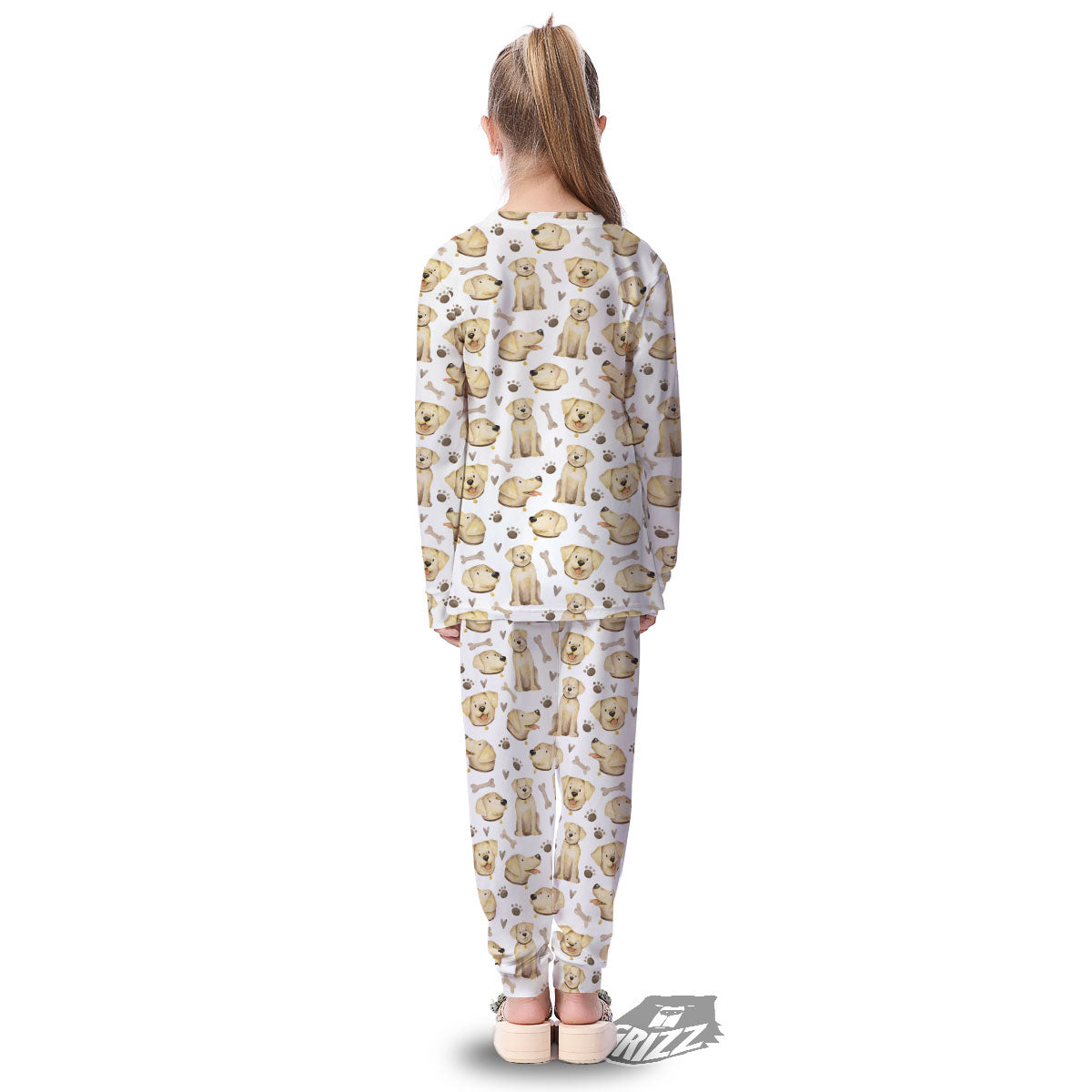 Labrador Retriever Happy Print Pattern Kid's Pajamas-grizzshop
