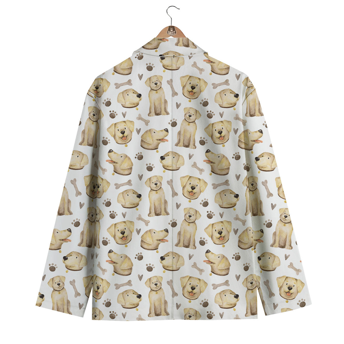 Labrador Retriever Happy Print Pattern Men's Blazer-grizzshop