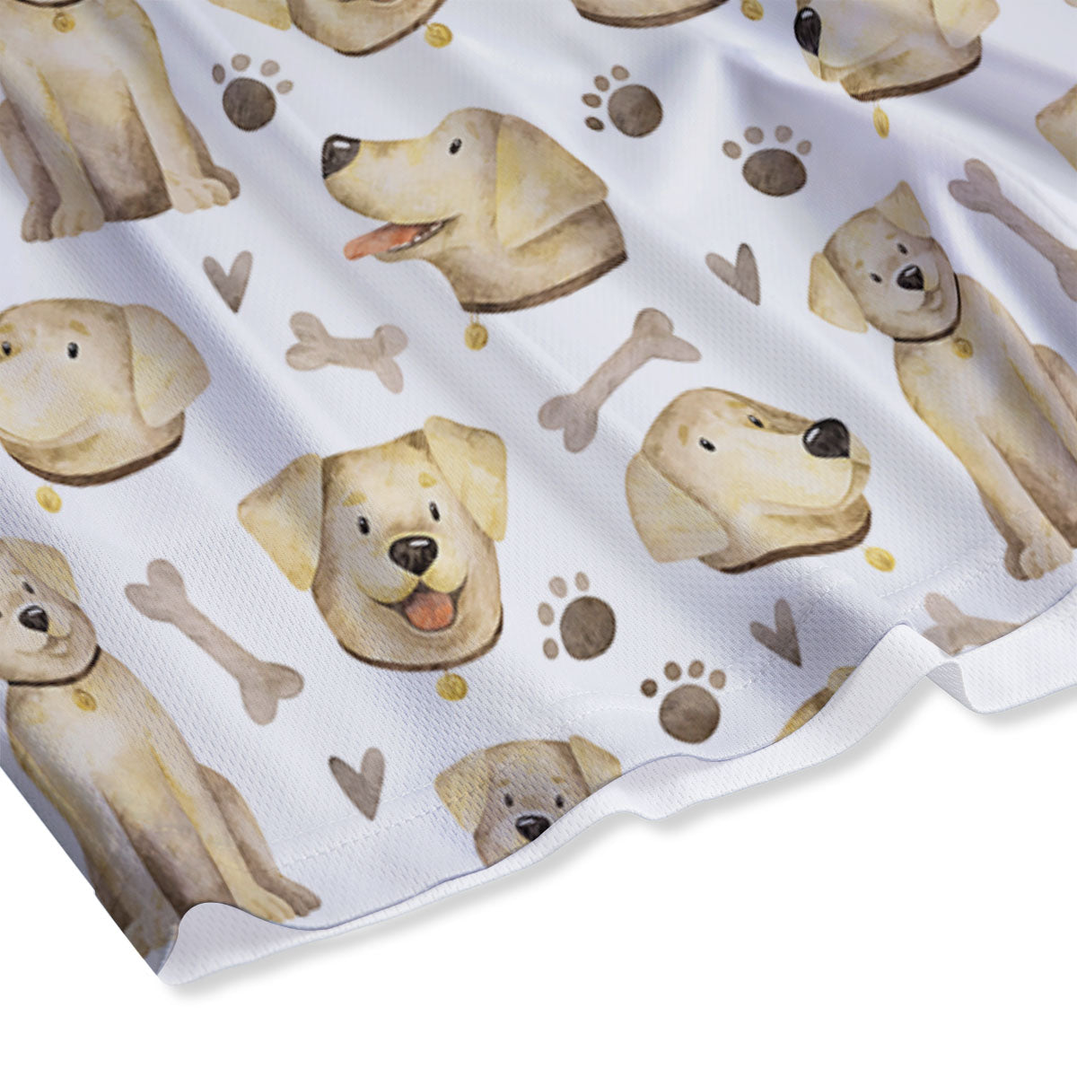 Labrador Retriever Happy Print Pattern Mesh Shorts