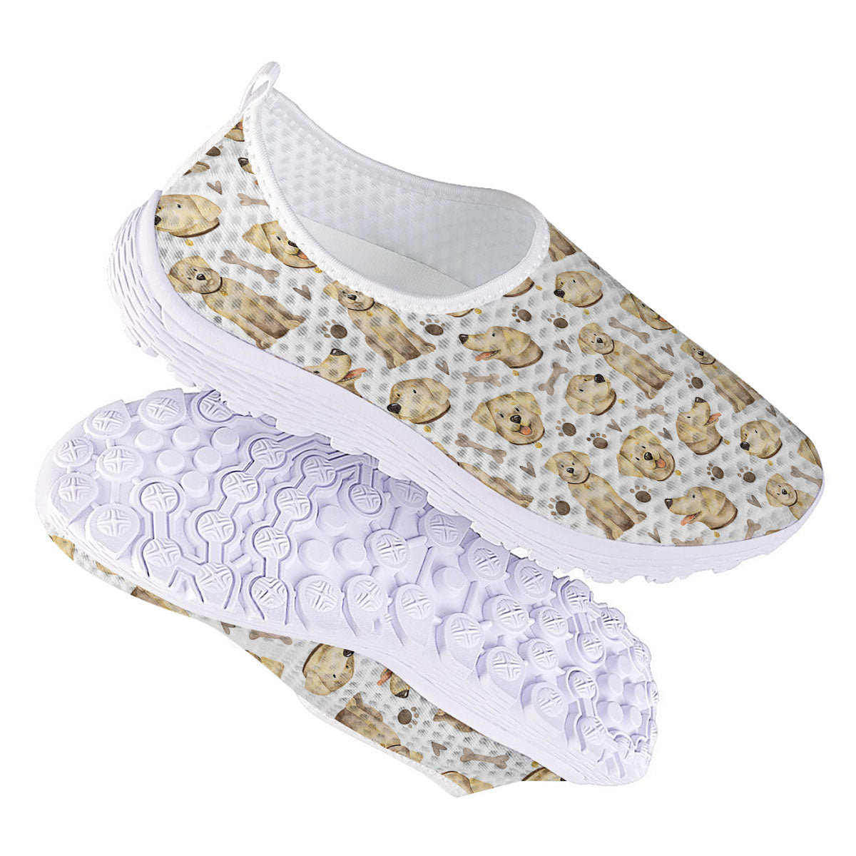 Labrador Retriever Happy Print Pattern Nurse Shoes-grizzshop