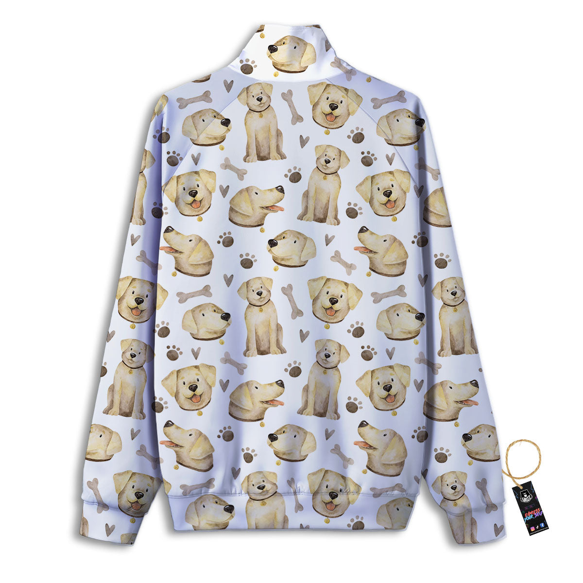 Labrador Retriever Happy Print Pattern Track Jacket-grizzshop
