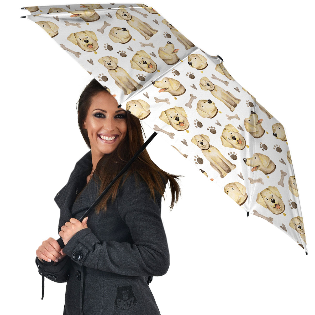 Labrador Retriever Happy Print Pattern Umbrella-grizzshop