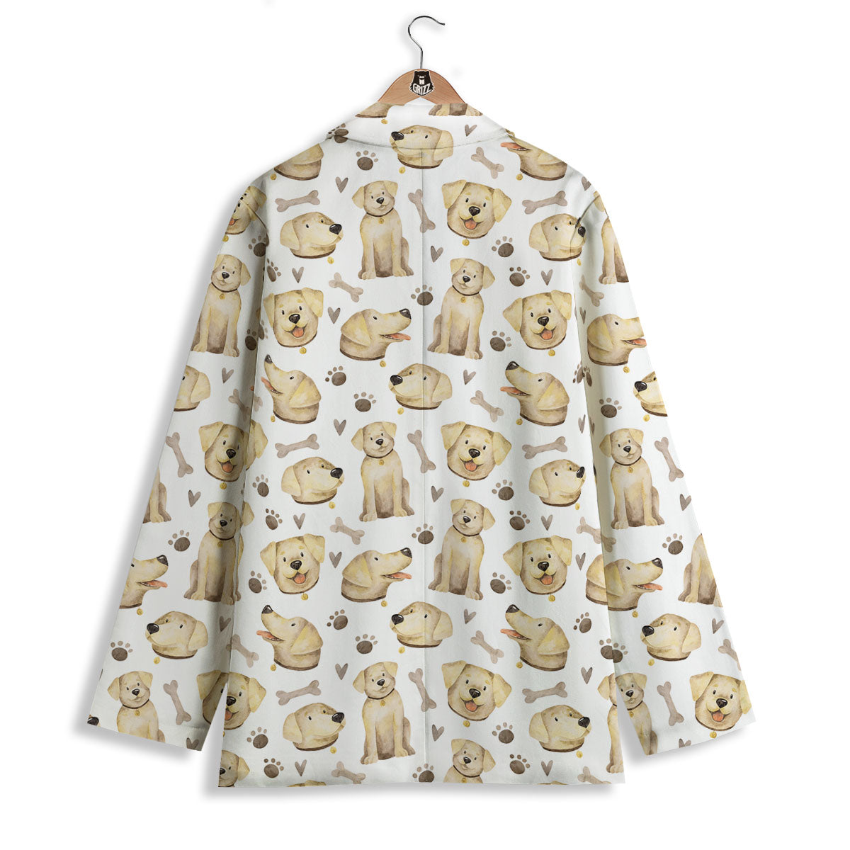 Labrador Retriever Happy Print Pattern Women's Blazer-grizzshop