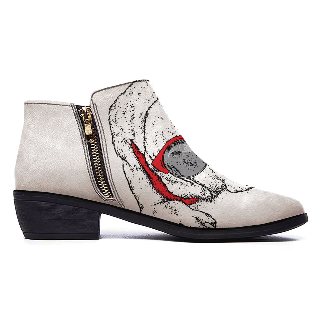 Labrador Retriever Hipster Print Ankle Boots-grizzshop