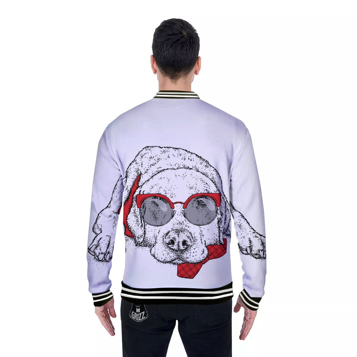 Labrador Retriever Hipster Print Baseball Jacket-grizzshop
