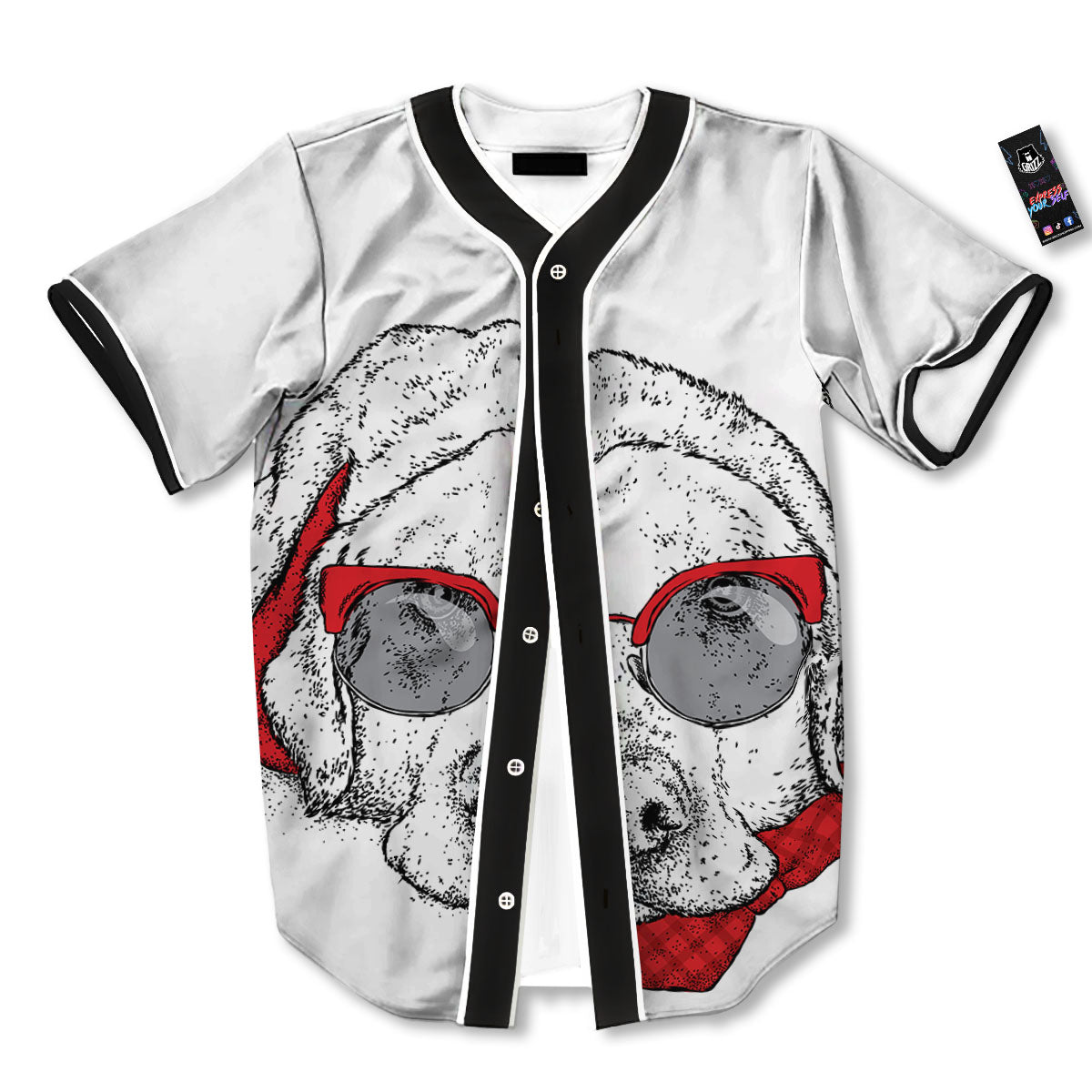 Labrador Retriever Hipster Print Baseball Jersey-grizzshop