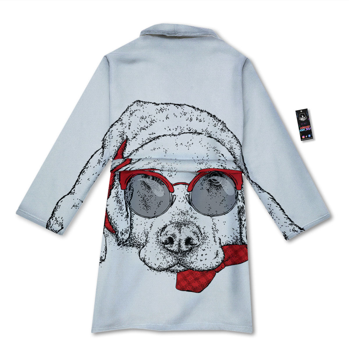 Labrador Retriever Hipster Print Bathrobe-grizzshop