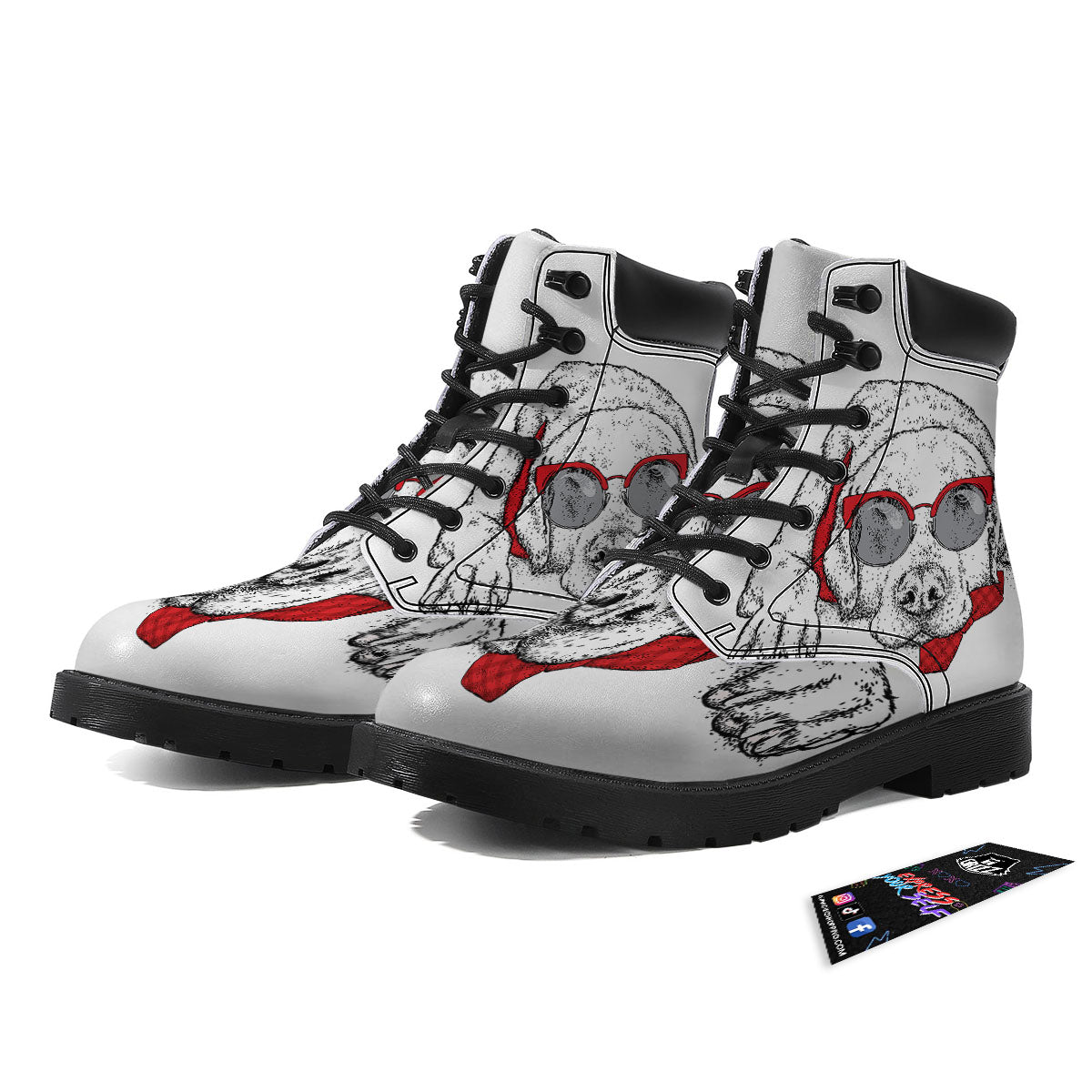 Labrador Retriever Hipster Print Boots-grizzshop