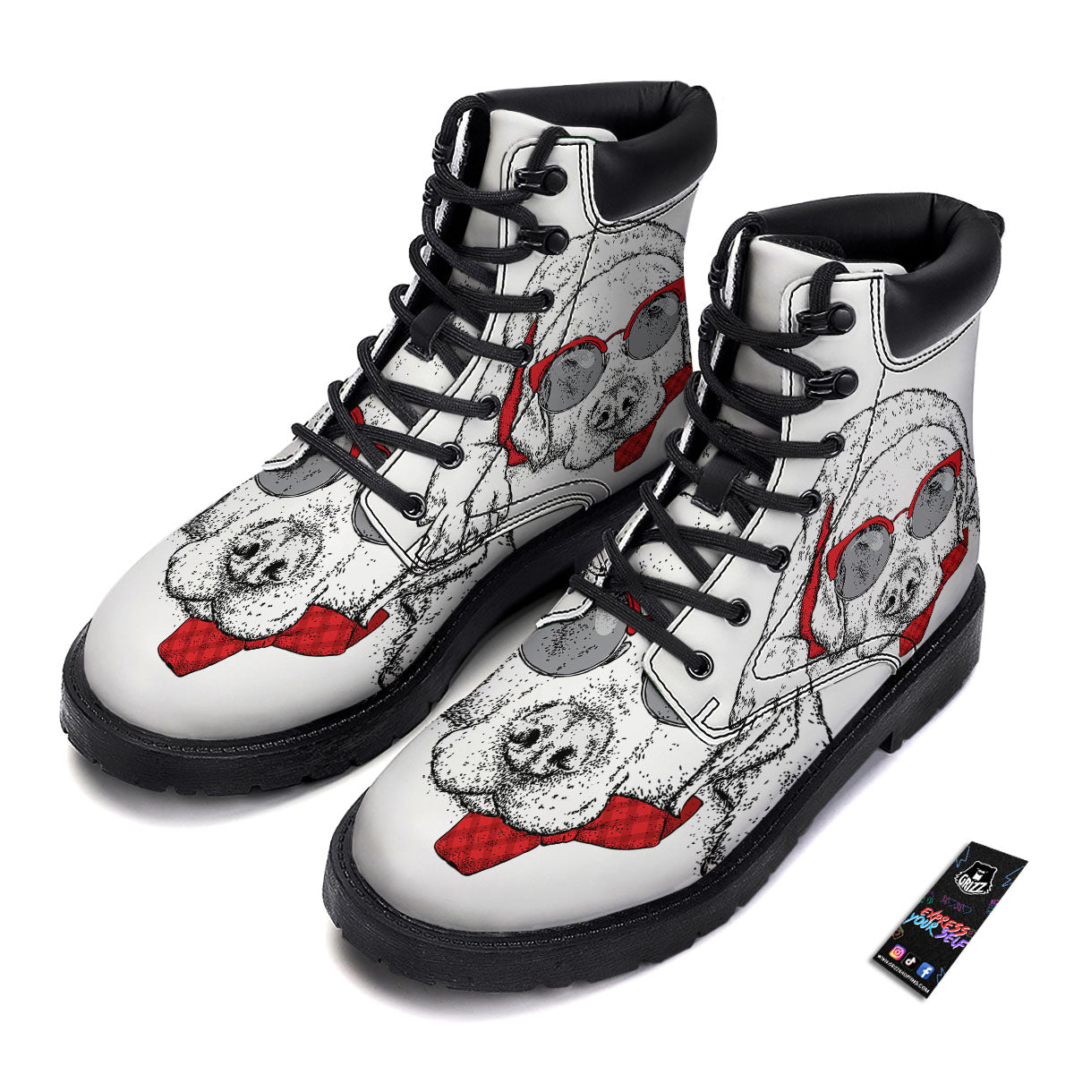 Labrador Retriever Hipster Print Boots-grizzshop
