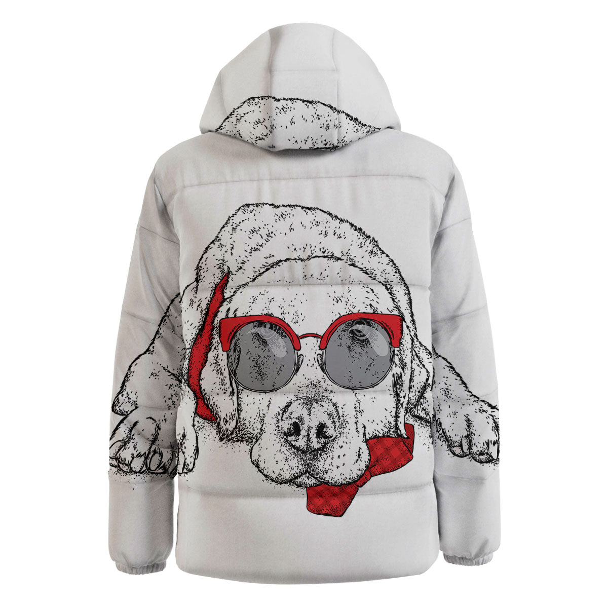 Labrador Retriever Hipster Print Down Jacket-grizzshop