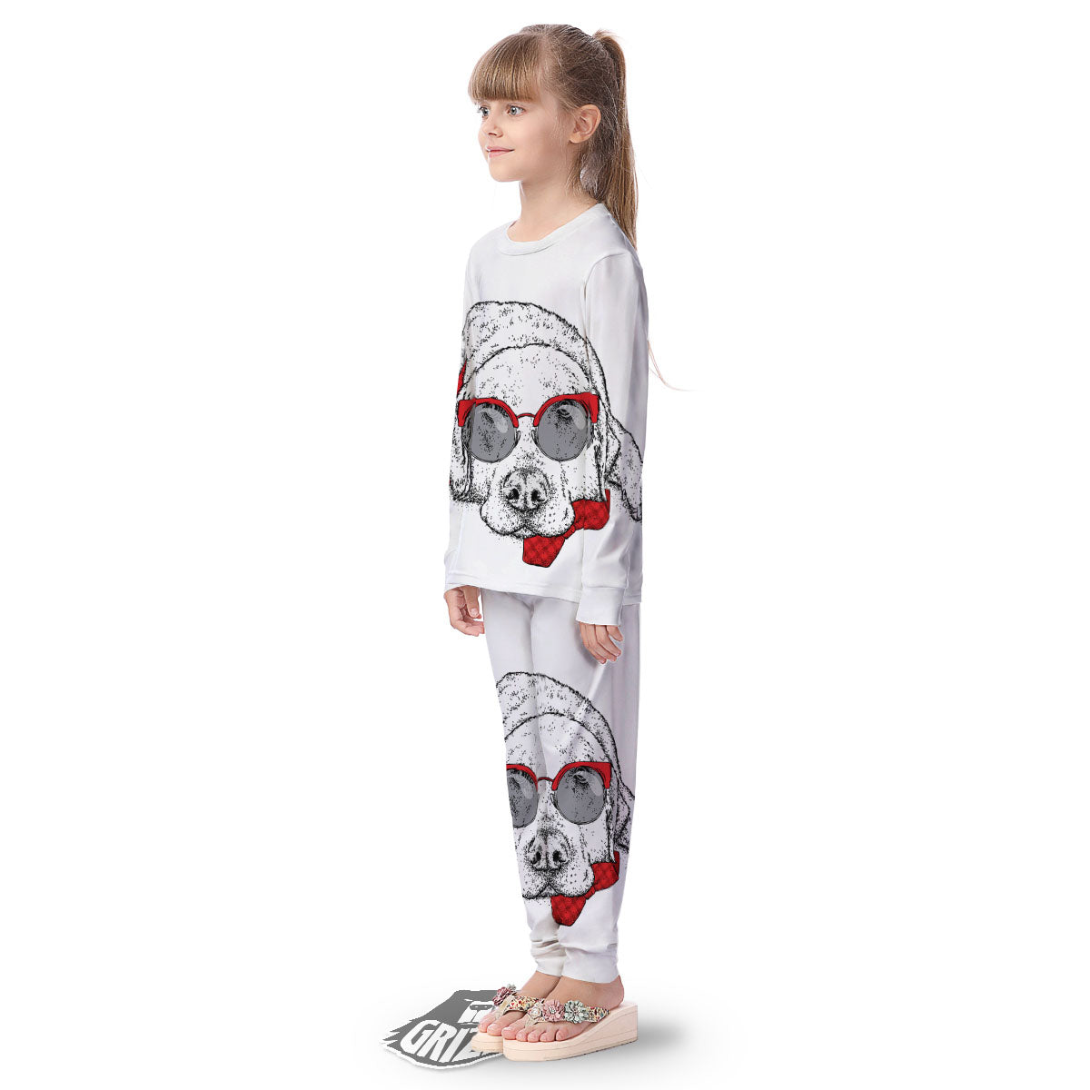 Labrador Retriever Hipster Print Kid's Pajamas-grizzshop