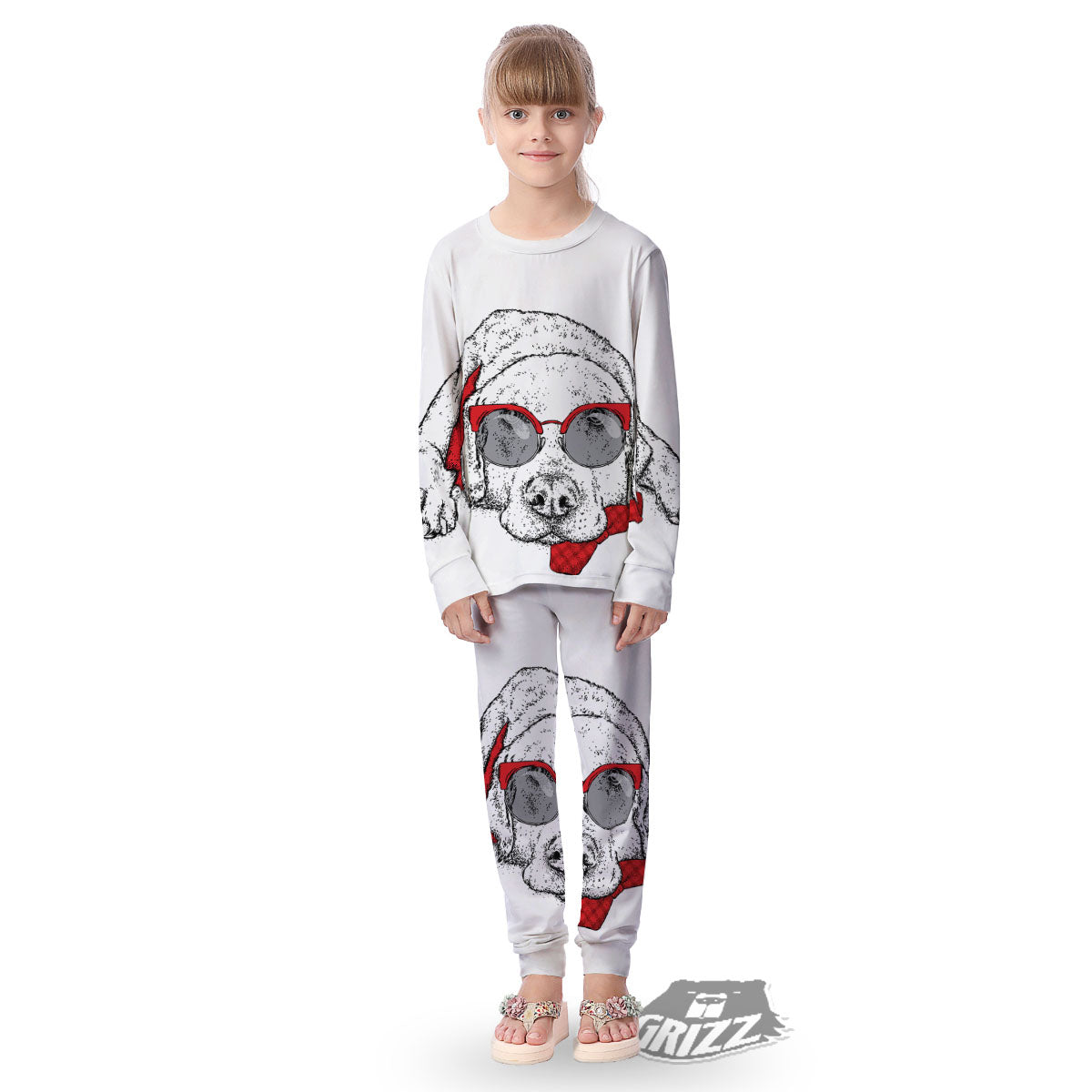 Labrador Retriever Hipster Print Kid's Pajamas-grizzshop