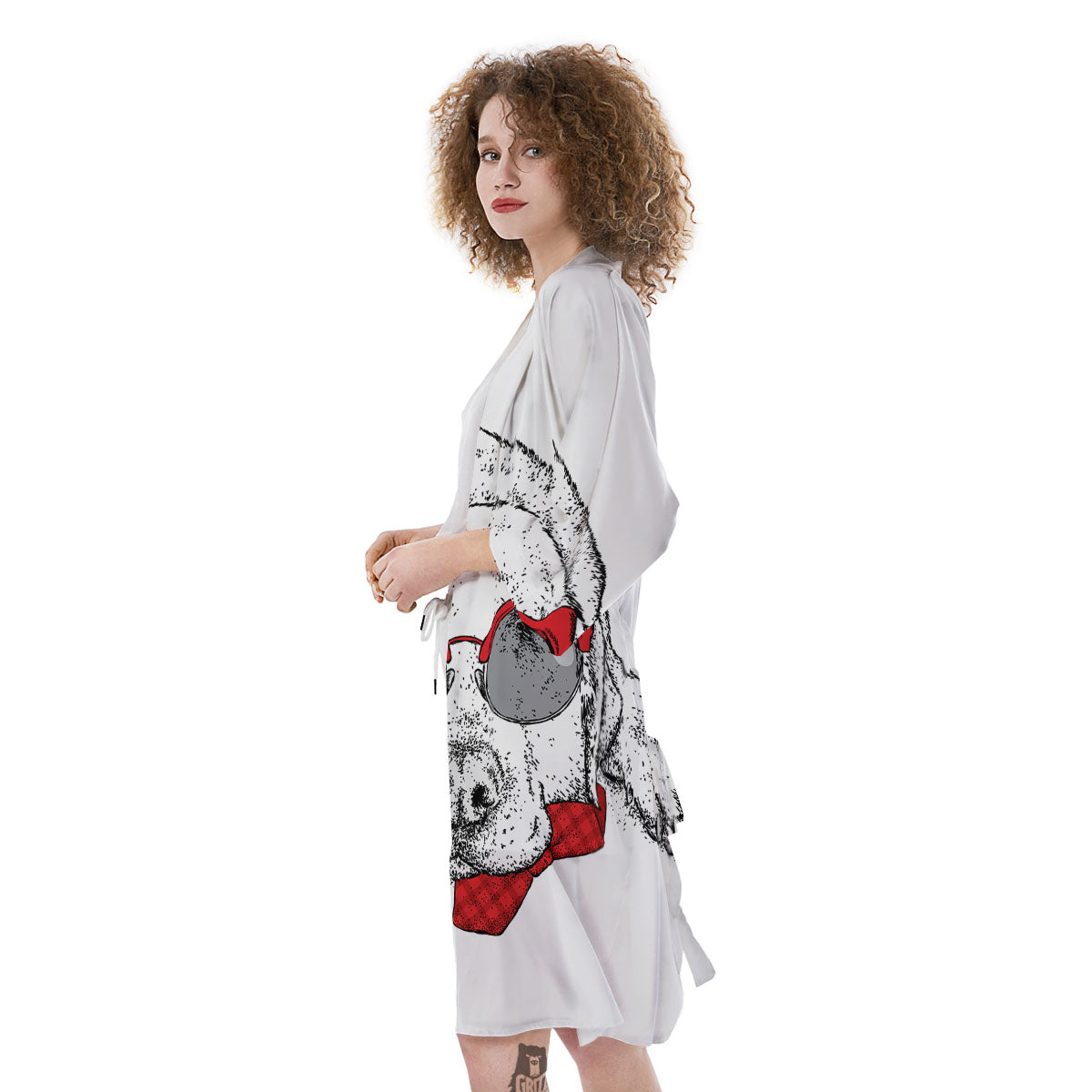 Labrador Retriever Hipster Print Kimono-grizzshop