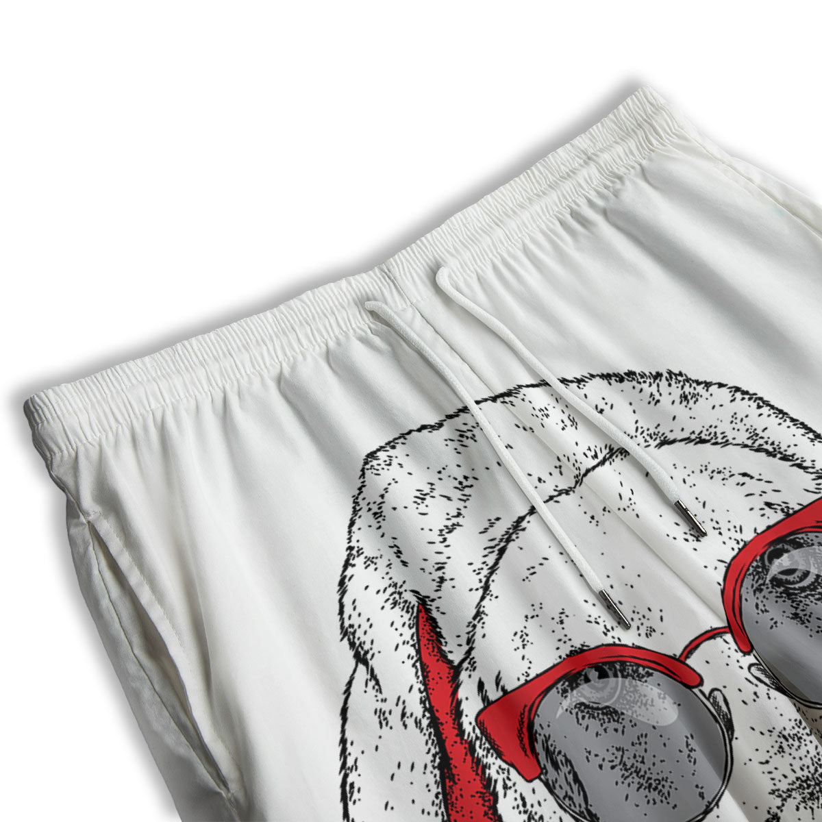 Labrador Retriever Hipster Print Men's Athletic Shorts