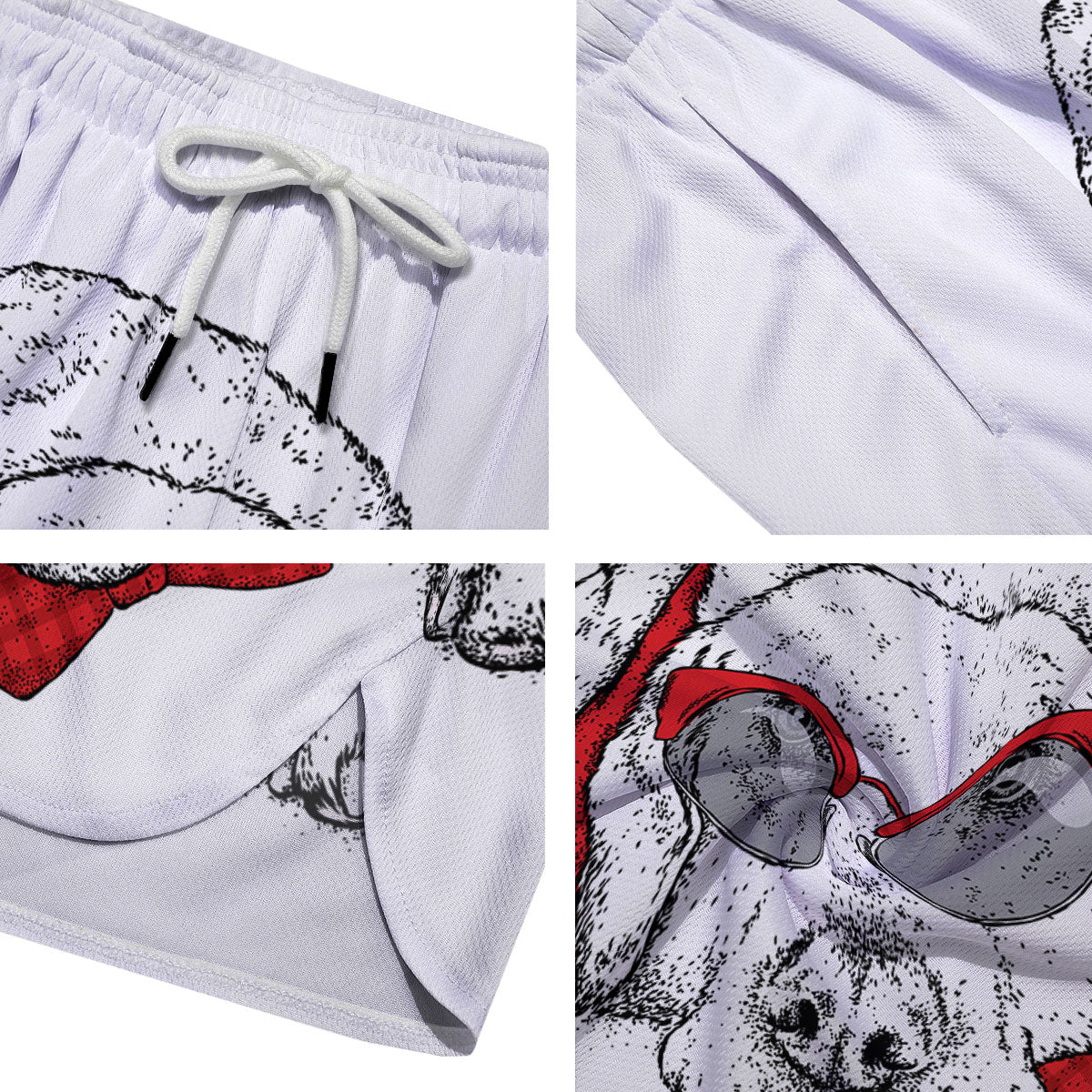 Labrador Retriever Hipster Print Men's Running Shorts-grizzshop