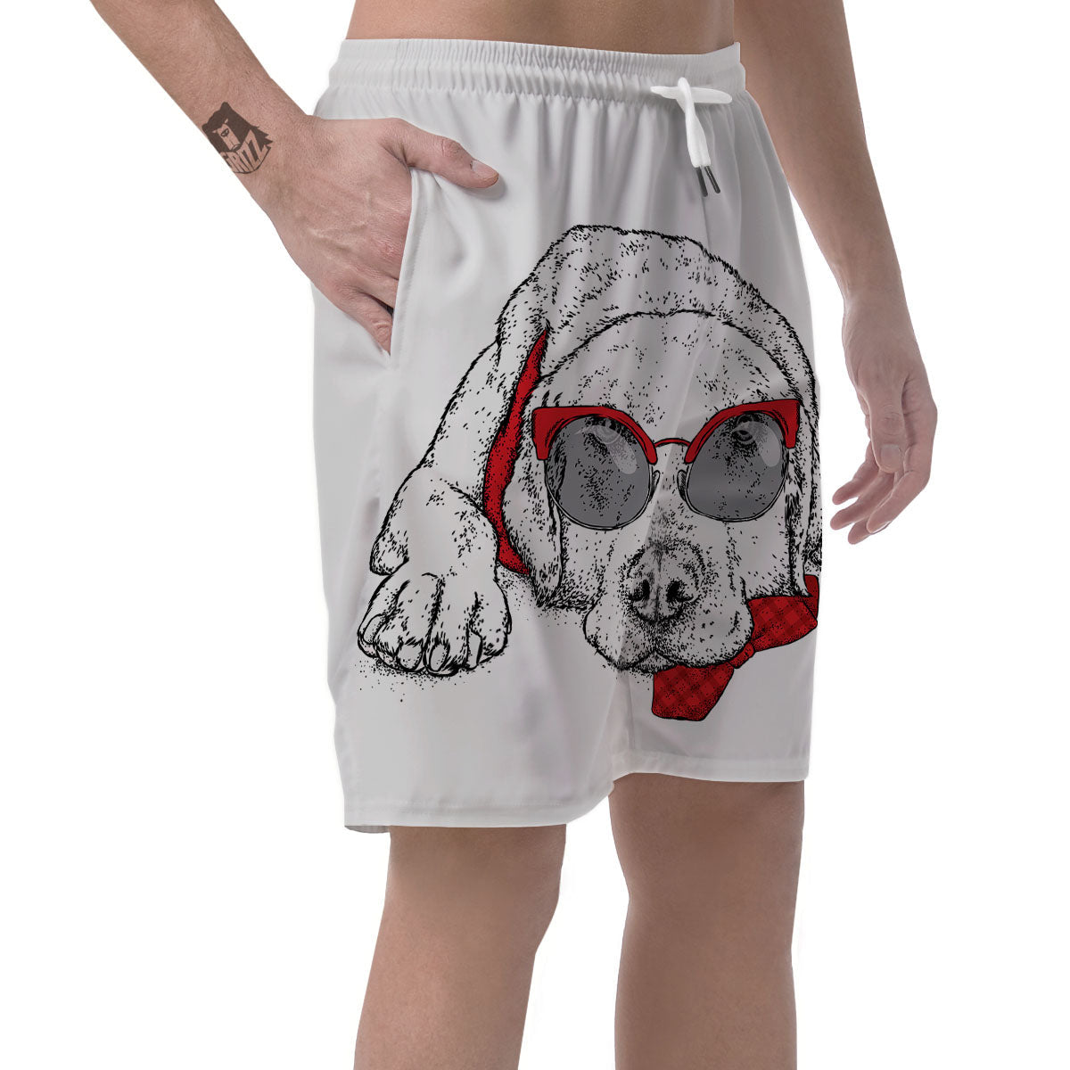 Labrador Retriever Hipster Print Men's Shorts-grizzshop