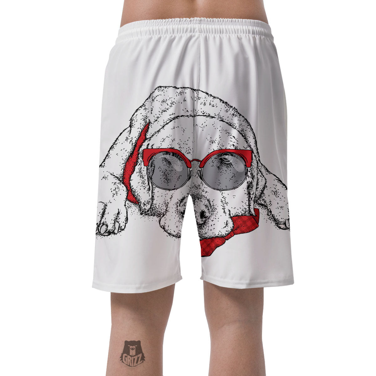 Labrador Retriever Hipster Print Men's Shorts-grizzshop