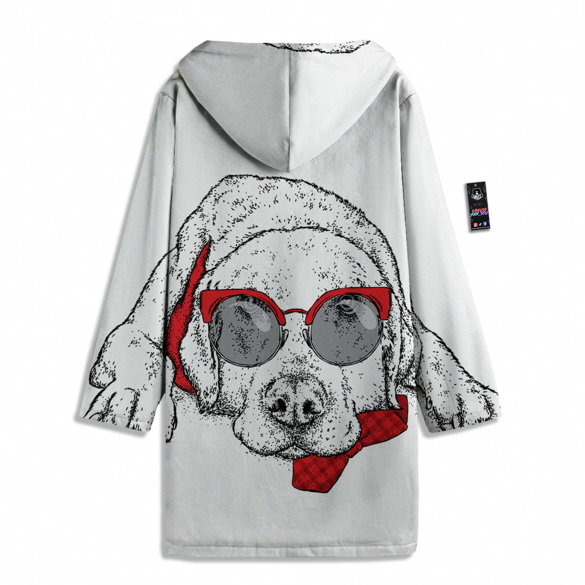 Labrador Retriever Hipster Print Men's Windbreaker Jacket-grizzshop