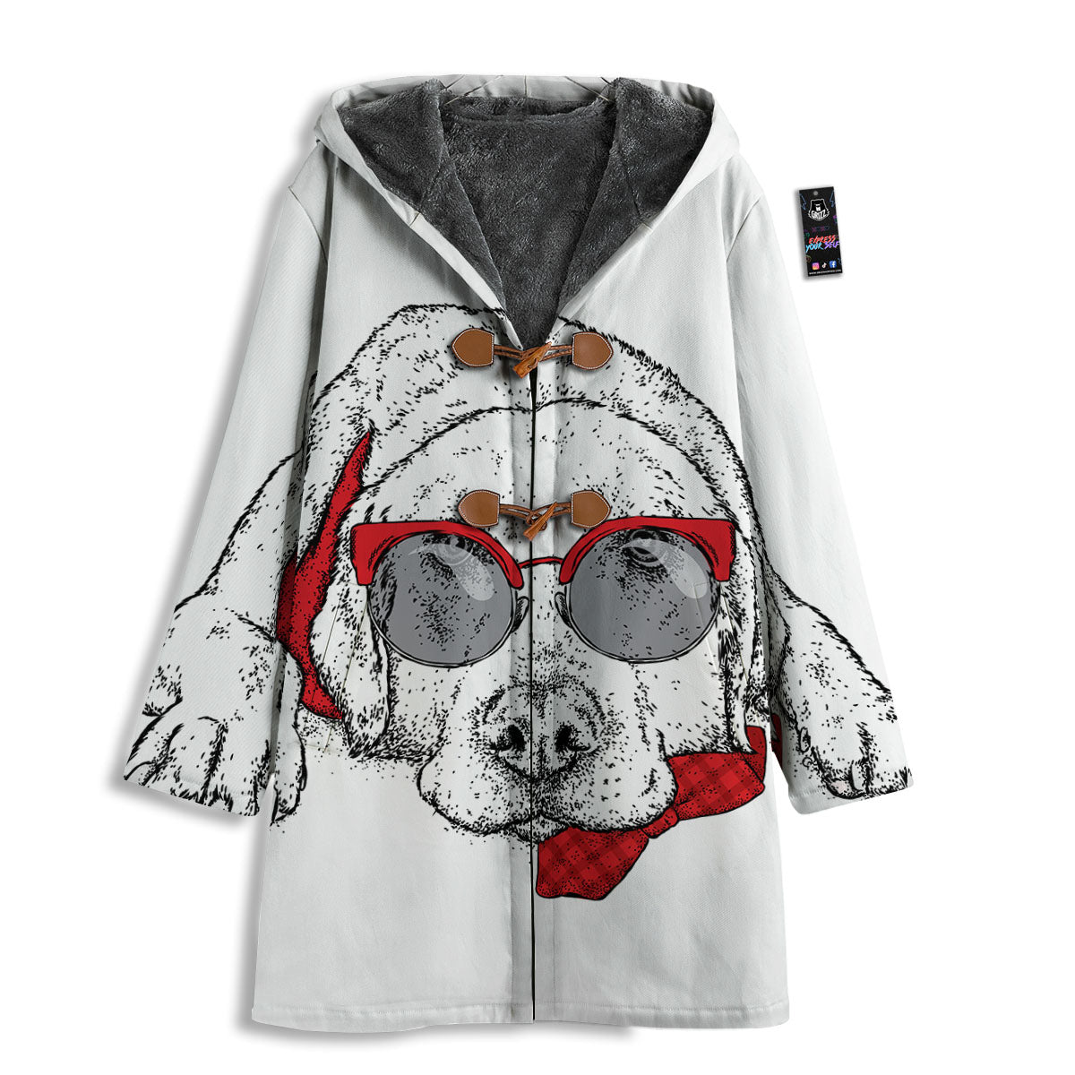Labrador Retriever Hipster Print Men's Windbreaker Jacket-grizzshop
