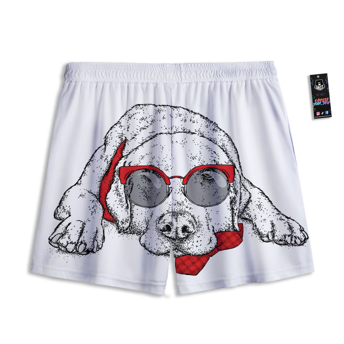 Labrador Retriever Hipster Print Mesh Shorts