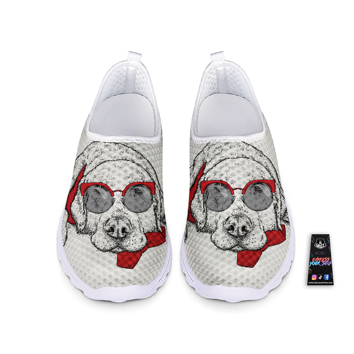 Labrador Retriever Hipster Print Nurse Shoes-grizzshop
