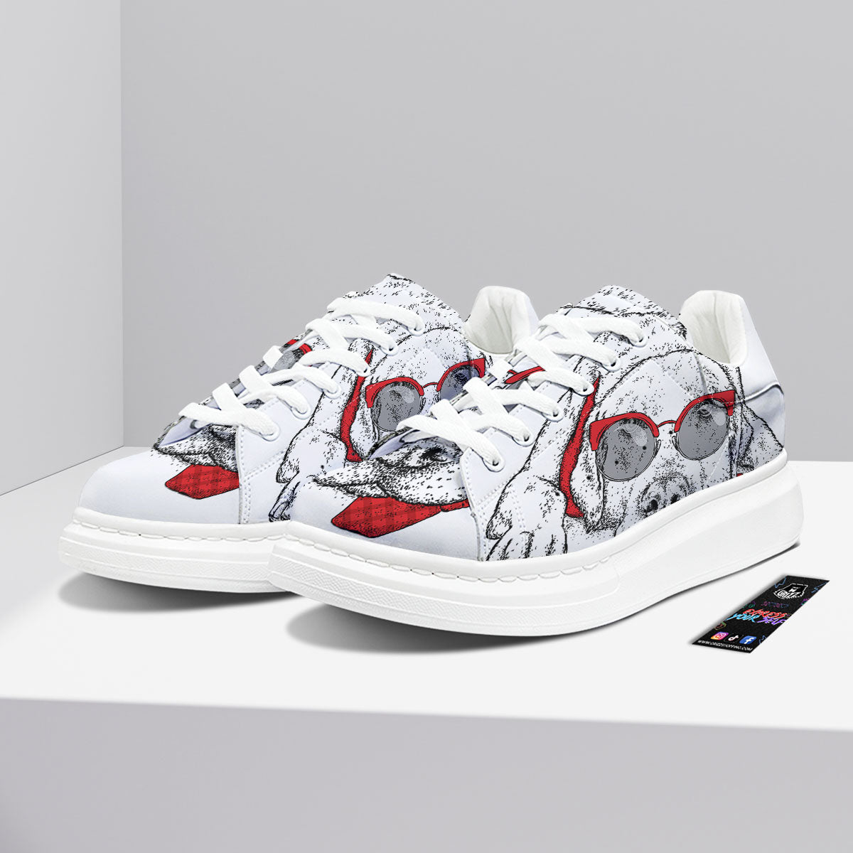 Labrador Retriever Hipster Print Platform Shoes-grizzshop