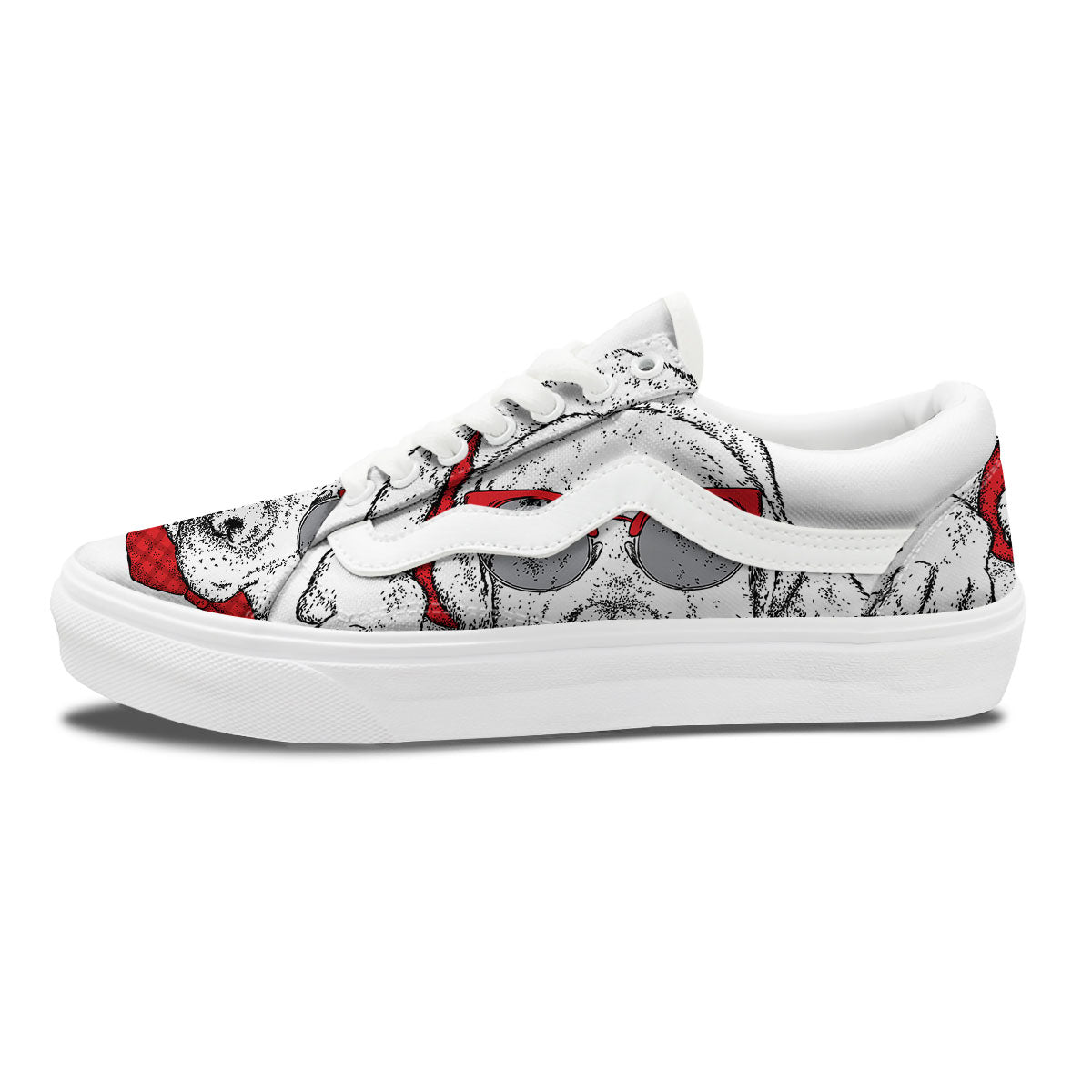 Labrador Retriever Hipster Print Skate Shoes-grizzshop