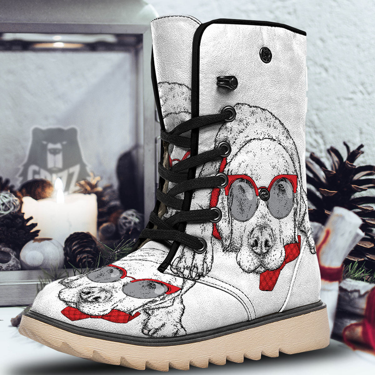 Labrador Retriever Hipster Print Snow Boots-grizzshop