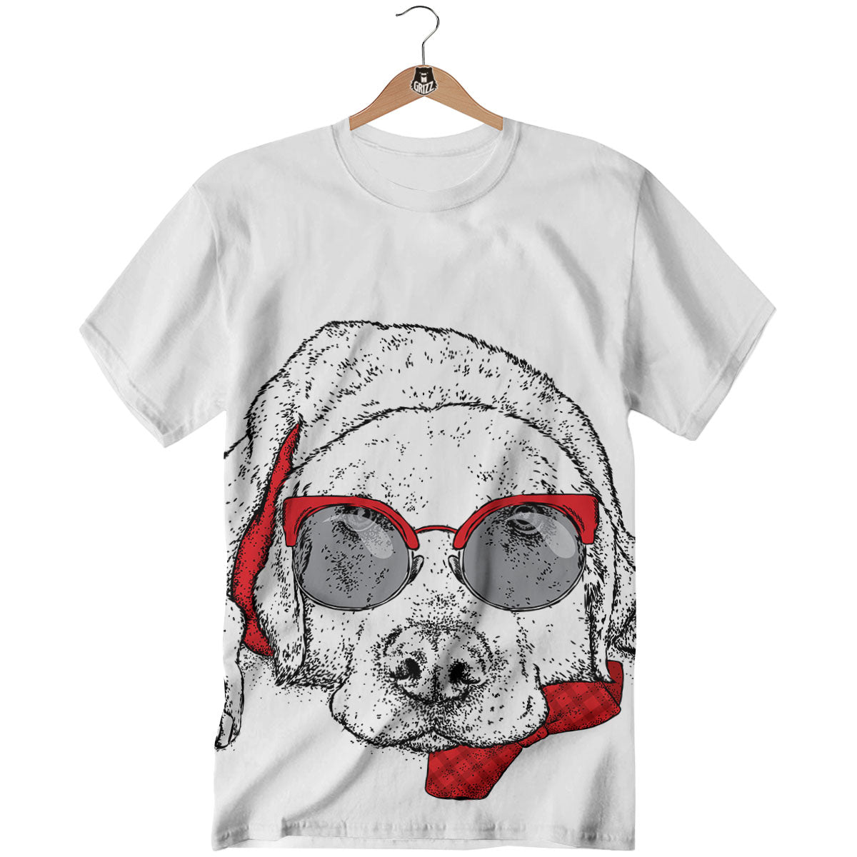 Labrador Retriever Hipster Print T-Shirt-grizzshop