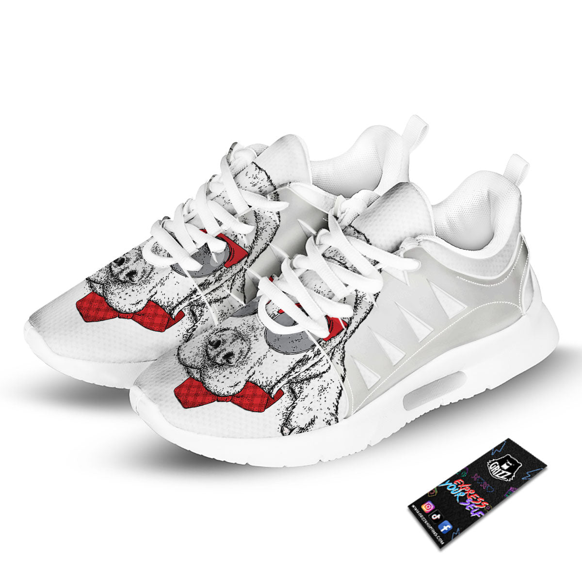 Labrador Retriever Hipster Print Tennis Shoes-grizzshop