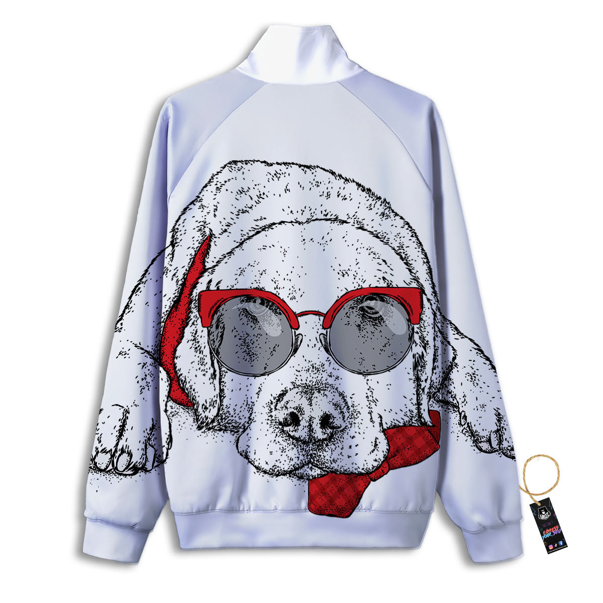 Labrador Retriever Hipster Print Track Jacket-grizzshop