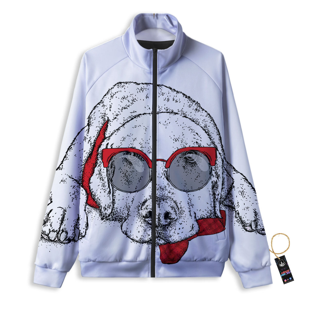 Labrador Retriever Hipster Print Track Jacket-grizzshop