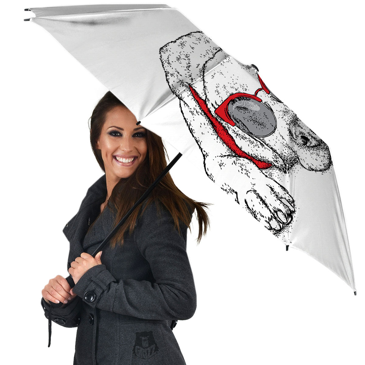 Labrador Retriever Hipster Print Umbrella-grizzshop
