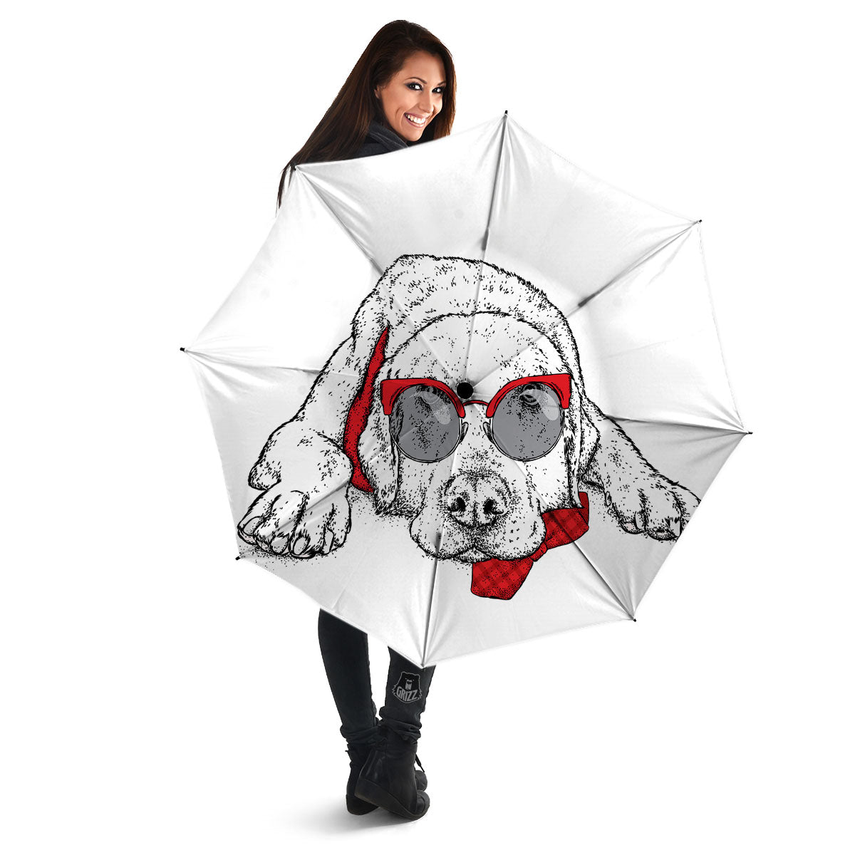 Labrador Retriever Hipster Print Umbrella-grizzshop