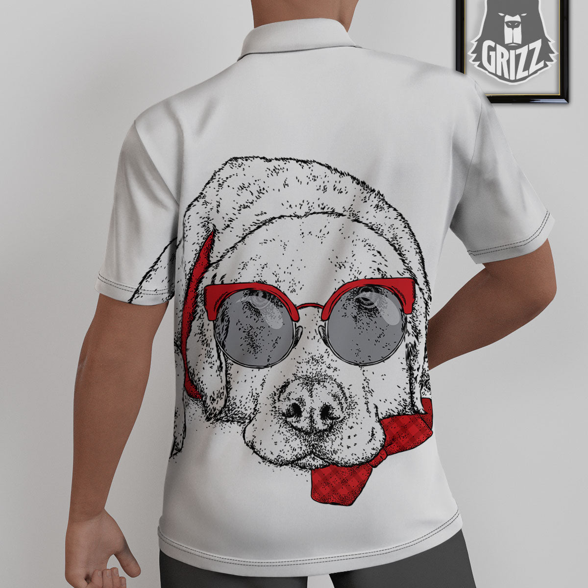 Labrador Retriever Hipster Print Untucked Shirts-grizzshop