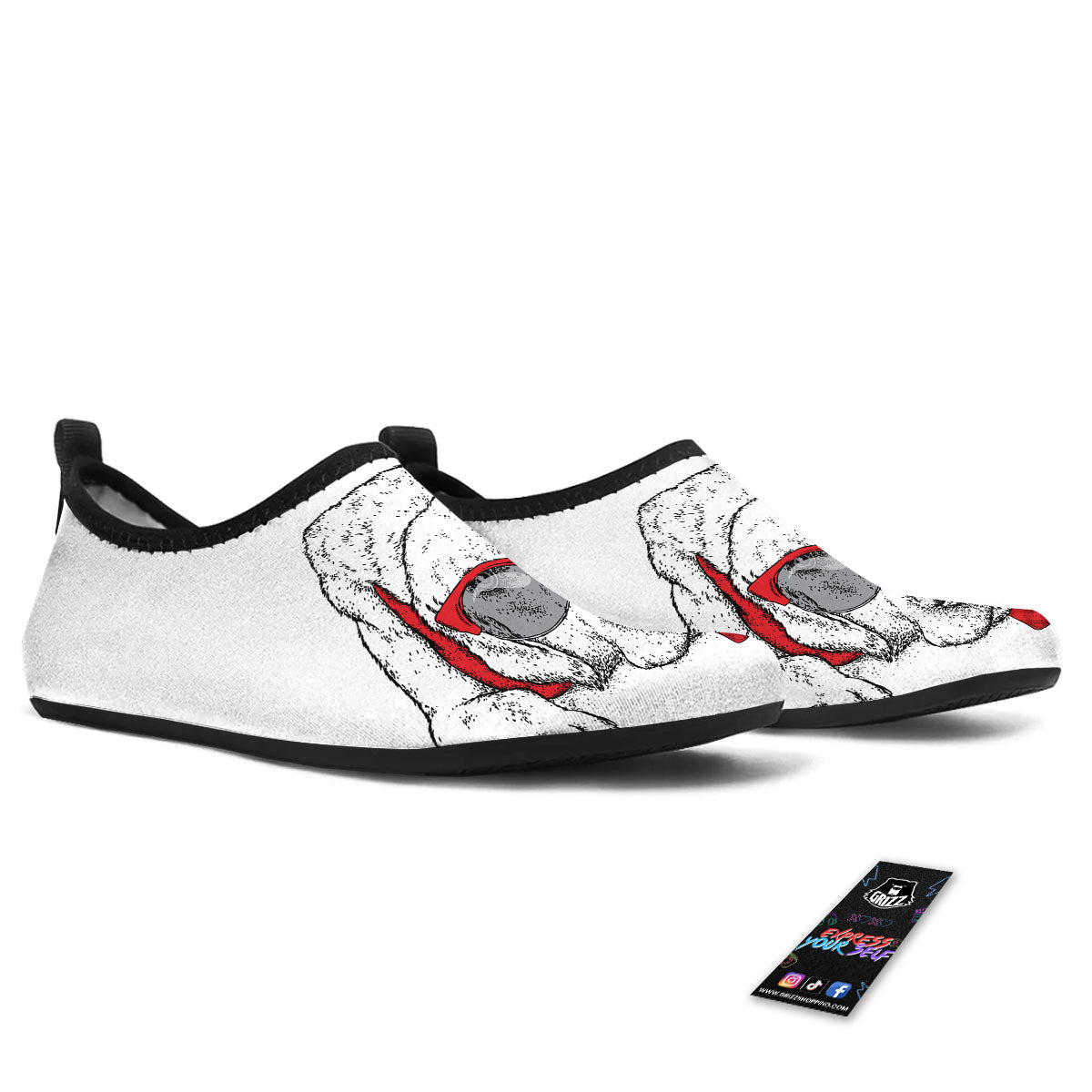 Labrador Retriever Hipster Print Water Shoes-grizzshop