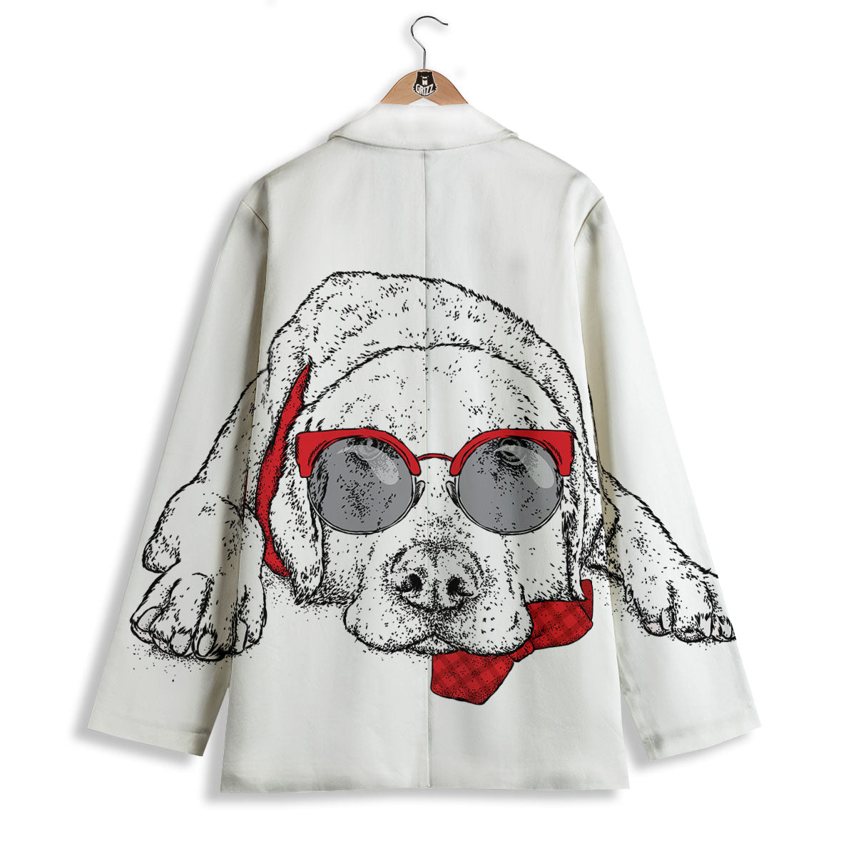 Labrador Retriever Hipster Print Women's Blazer-grizzshop