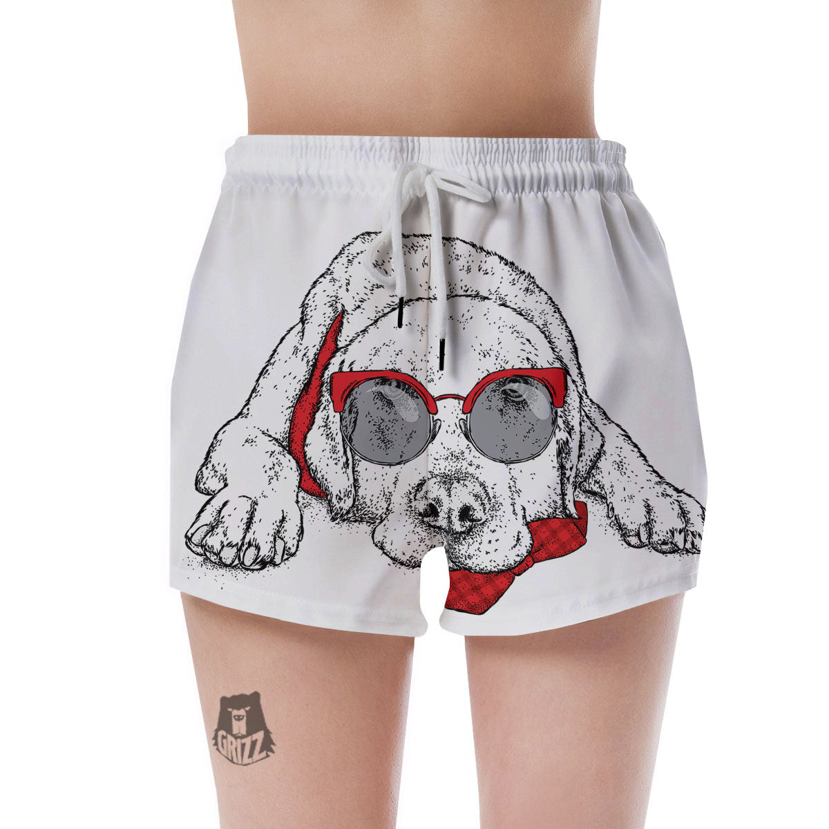 Labrador Retriever Hipster Print Women's Shorts-grizzshop