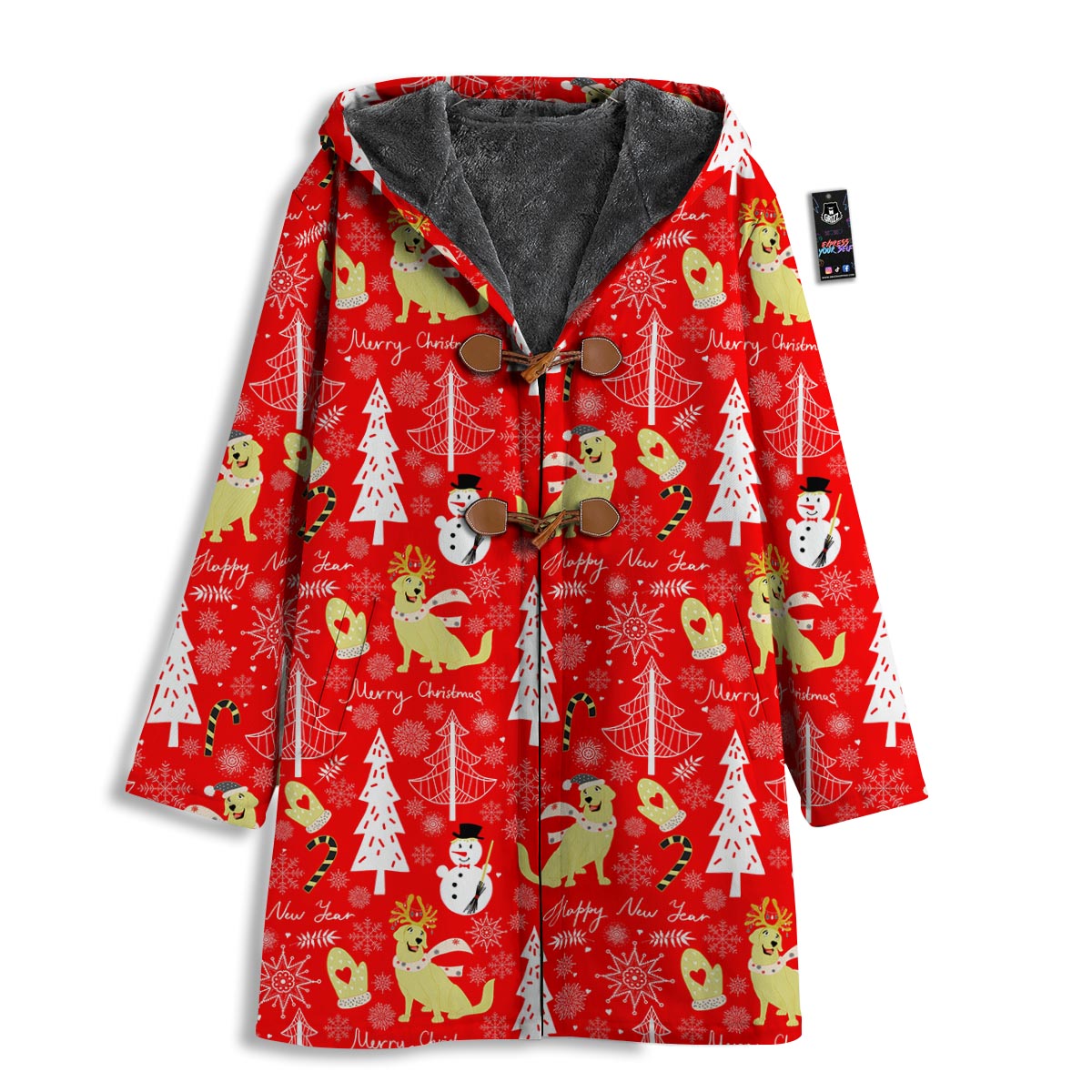 Labrador Retriever Snowman Print Pattern Men's Windbreaker Jacket-grizzshop