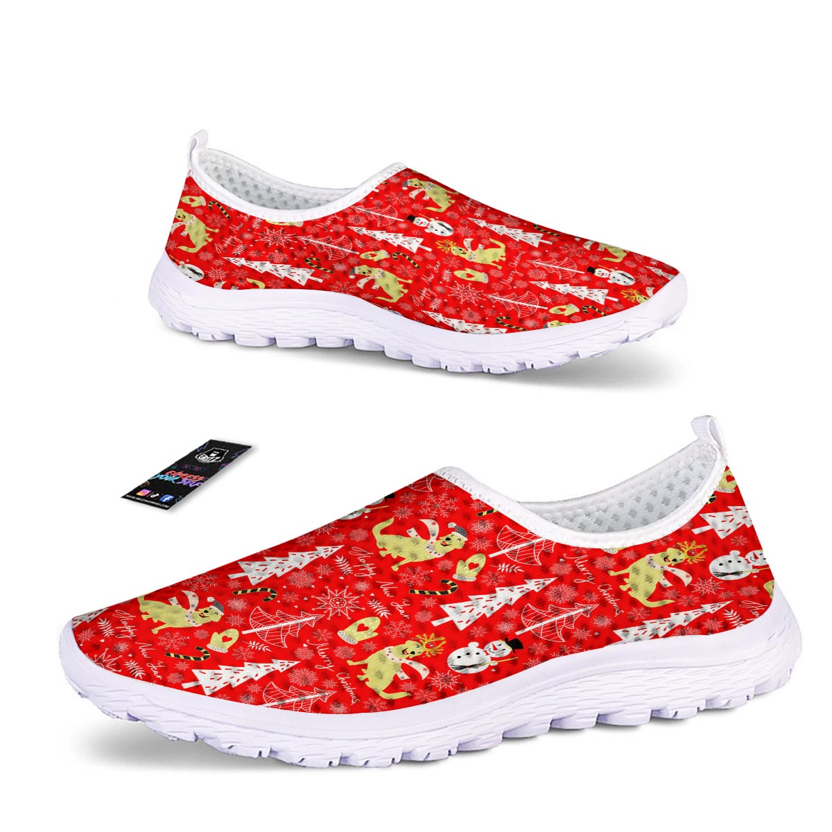 Labrador Retriever Snowman Print Pattern Nurse Shoes-grizzshop