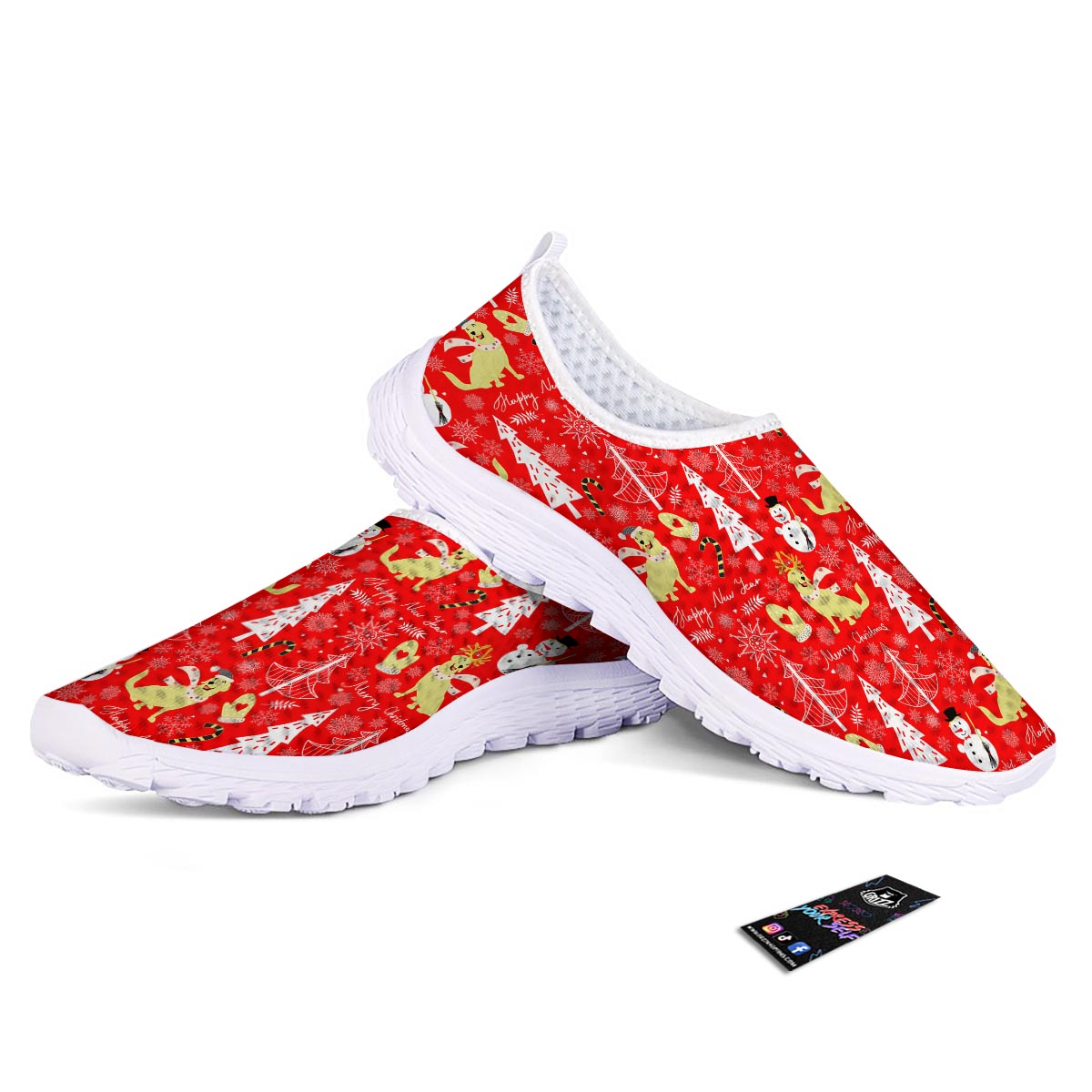 Labrador Retriever Snowman Print Pattern Nurse Shoes-grizzshop