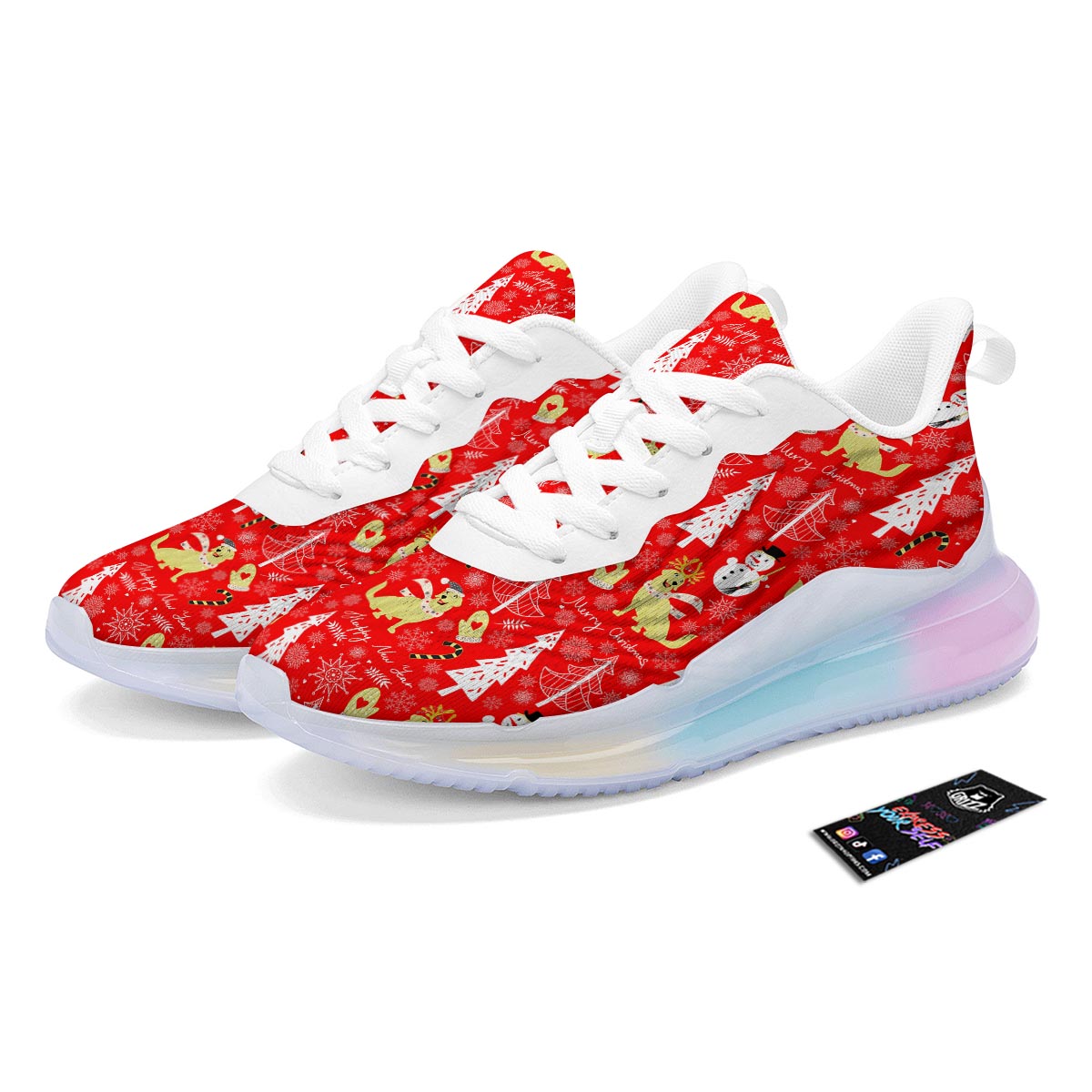 Labrador Retriever Snowman Print Pattern Running Sneakers-grizzshop