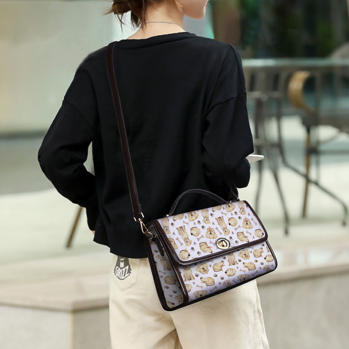 Labrador Retriever Happy Print Pattern Women's Satchel Bag