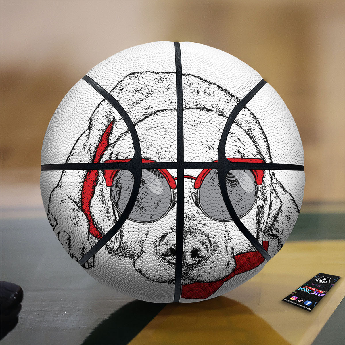Labrador Retriever Hipster Print Basketball