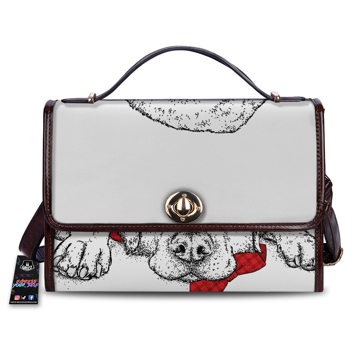 Labrador Retriever Hipster Print Women's Satchel Bag