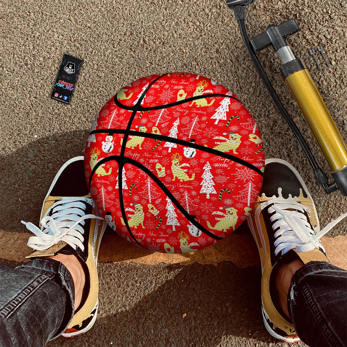 Leaves Monstera Yellow Print Pattern Basketball