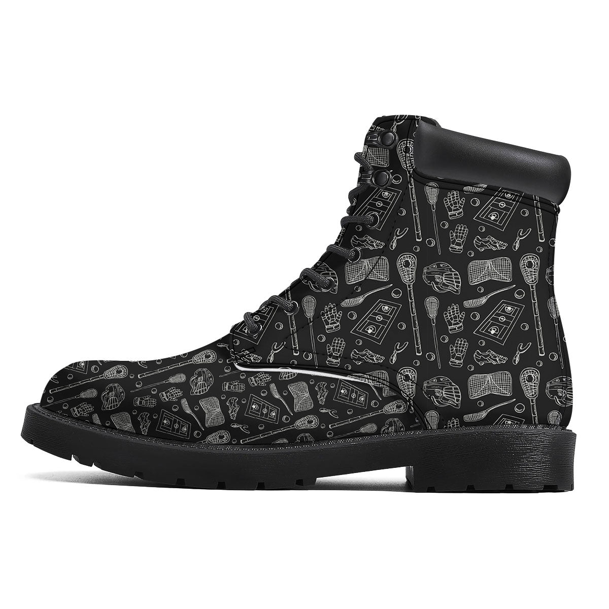 Lacrosse Doodle Print Pattern Boots-grizzshop