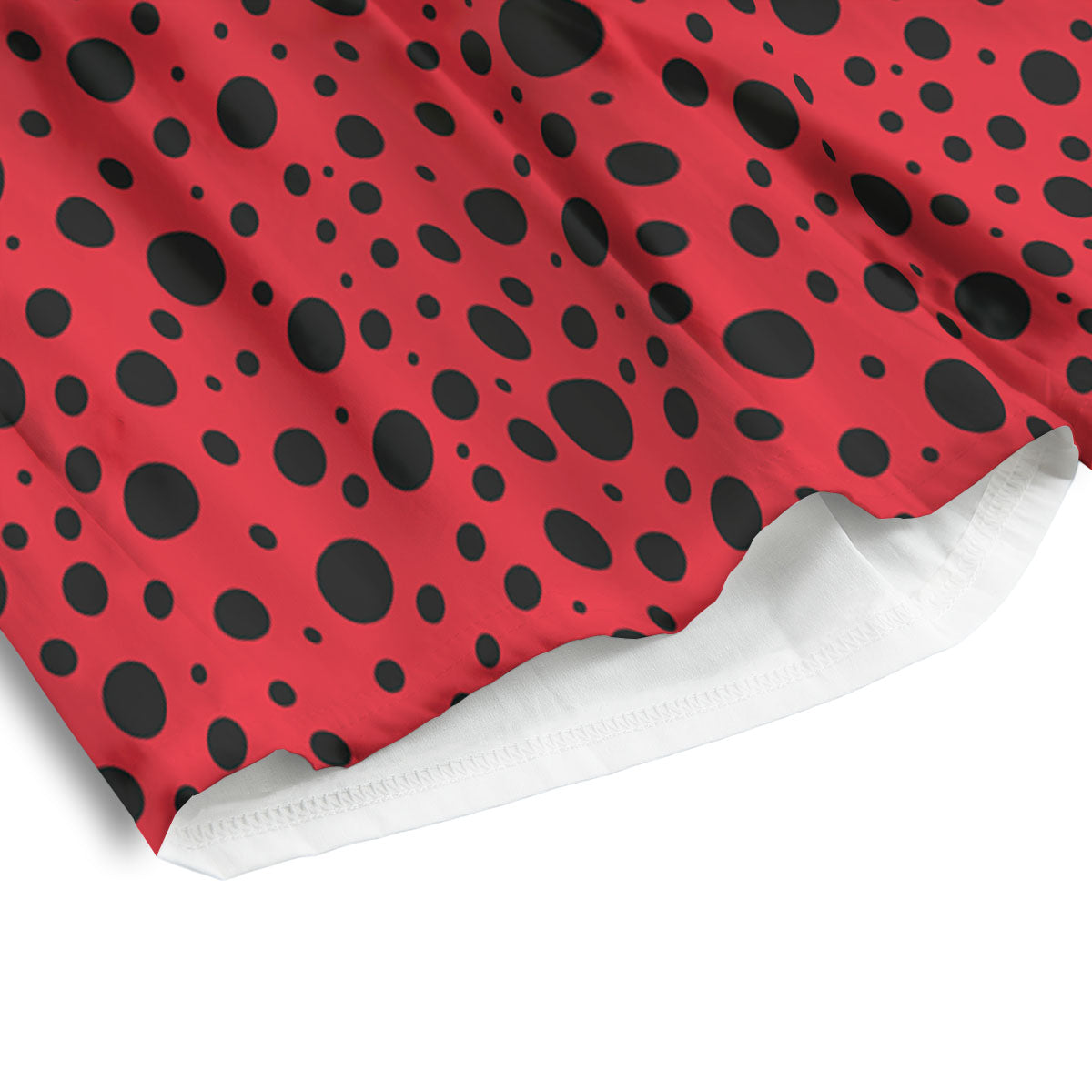 Ladybird Black Spots Print Pattern Men's Athletic Shorts