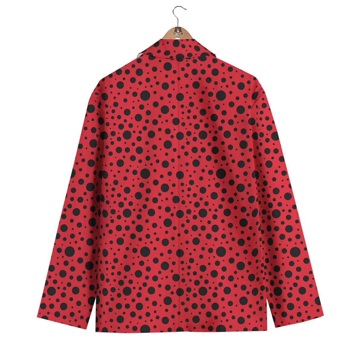Ladybird Black Spots Print Pattern Men's Blazer-grizzshop
